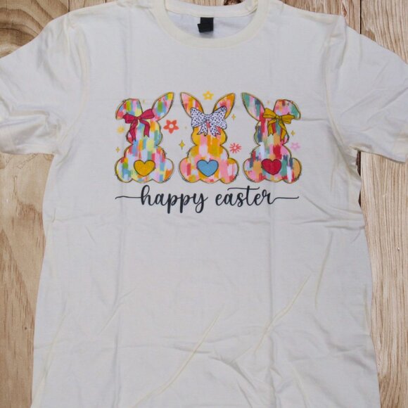 Happy Easter Brushstroke Crewneck Tee *All Brand New!!!* - Picture 2 of 3